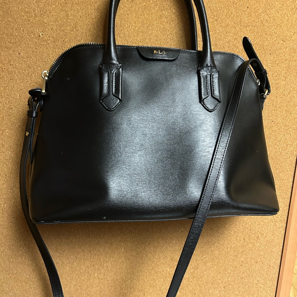 Ralph Lauren, black satchel bag